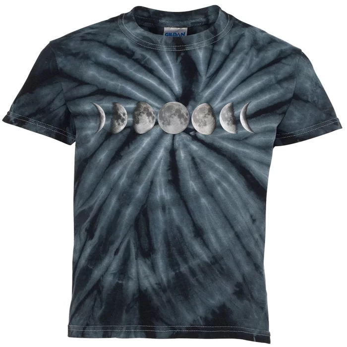 Moon Phases Kids Tie-Dye T-Shirt