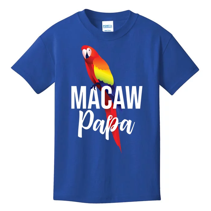 Macaw Papa Macaw Parrot Bird Gift Kids T-Shirt