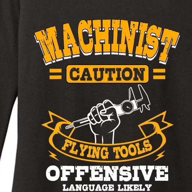 Machinist Profession Machinery Machine Tools CNC Operator Womens CVC Long Sleeve Shirt