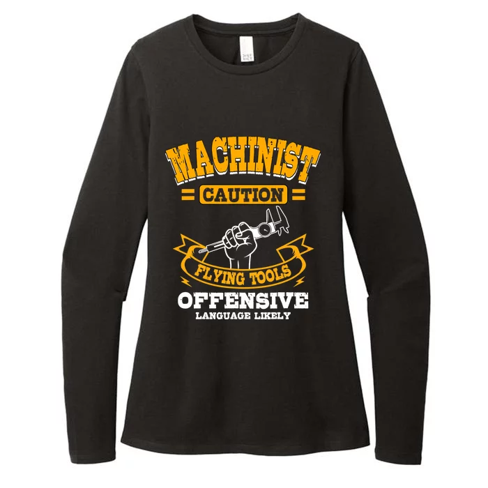 Machinist Profession Machinery Machine Tools CNC Operator Womens CVC Long Sleeve Shirt