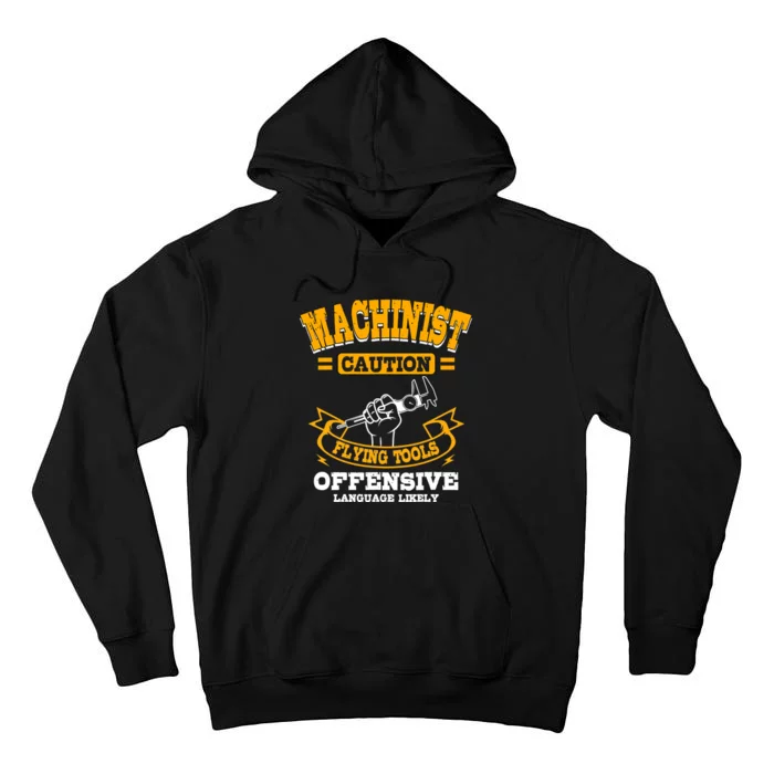 Machinist Profession Machinery Machine Tools CNC Operator Tall Hoodie