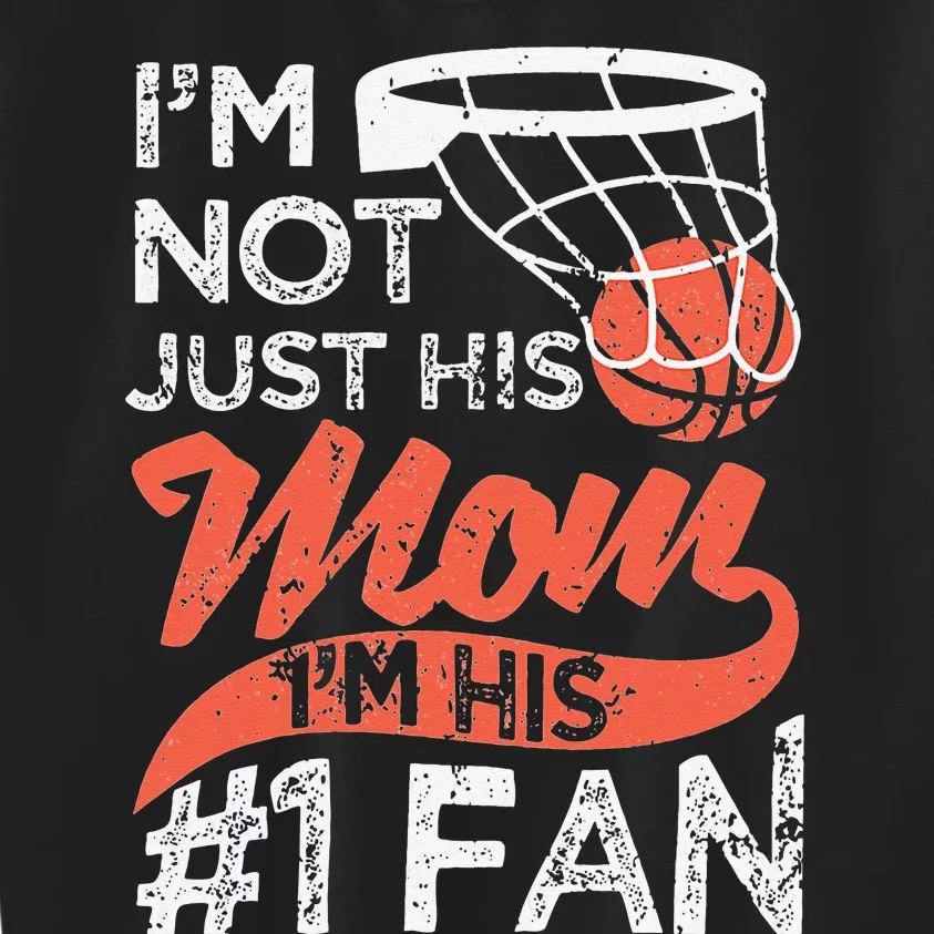 Mother Player Mother's Day Basketball Mom Number One Fan Kids Sweatshirt