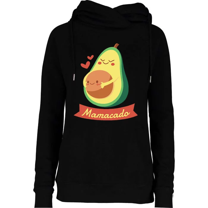 Mamacado Pregnant Mom Avocado Pregnancy Women Gifts Womens Funnel Neck Pullover Hood