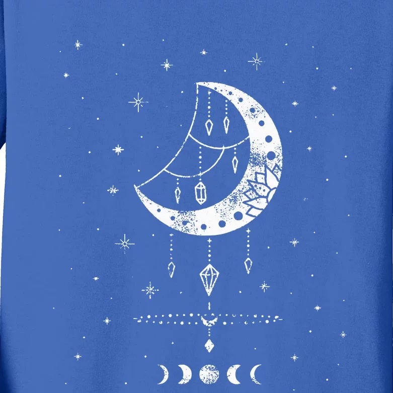 Moon Phases Magic Harmony Alchemy Astrology Gift Kids Long Sleeve Shirt