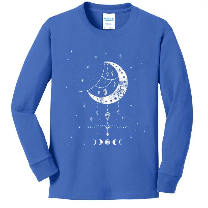 Moon Phases Magic Harmony Alchemy Astrology Gift Kids Long Sleeve Shirt