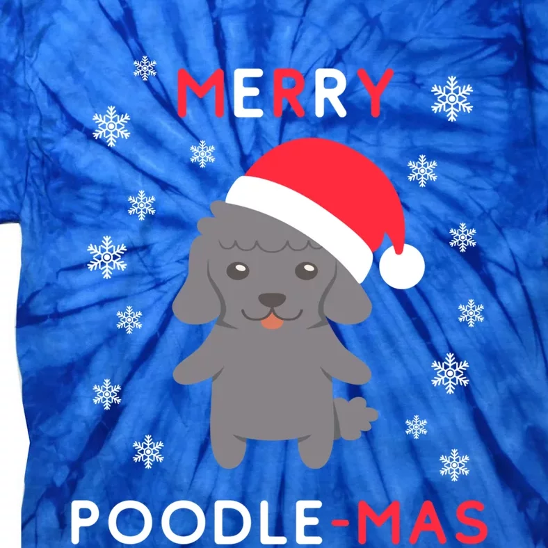 Merry Poodle Mas Gift Funny Christmas Poodle Xmas Dog Great Gift Tie-Dye T-Shirt