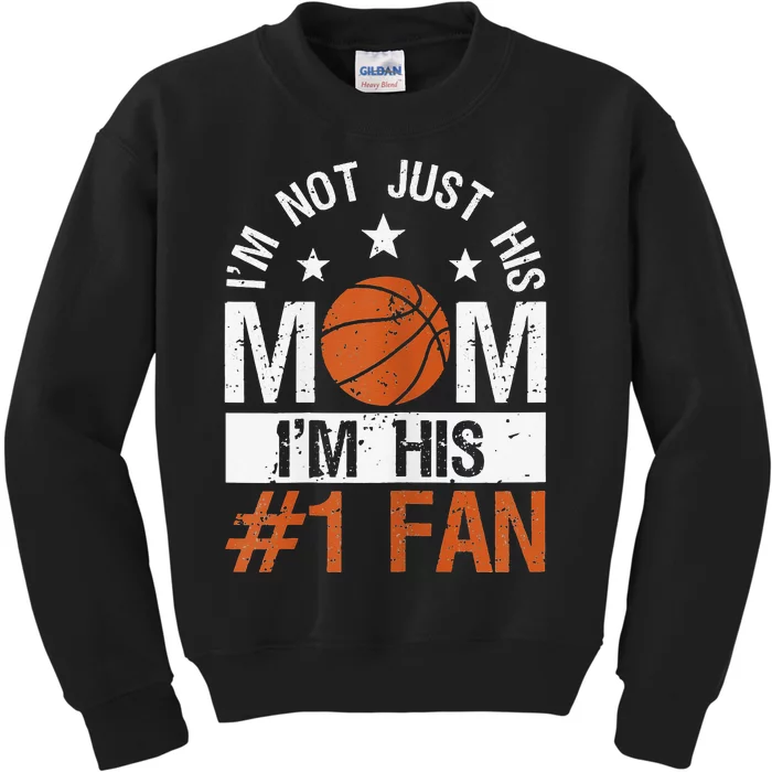 Mother Player Mother's Day Basketball Mom Number One Fan Kids Sweatshirt