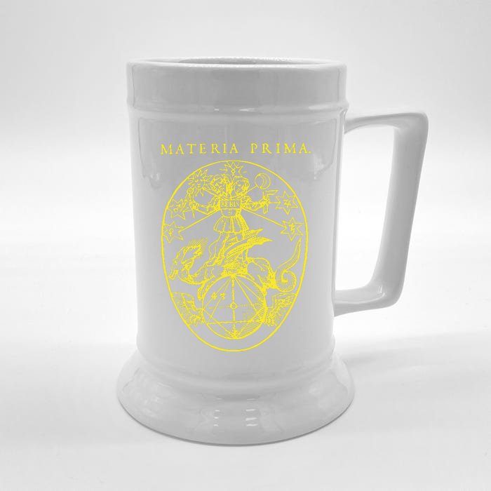 Materia Prima Medieval Occult Alchemy Rosecrucianism Front & Back Beer Stein