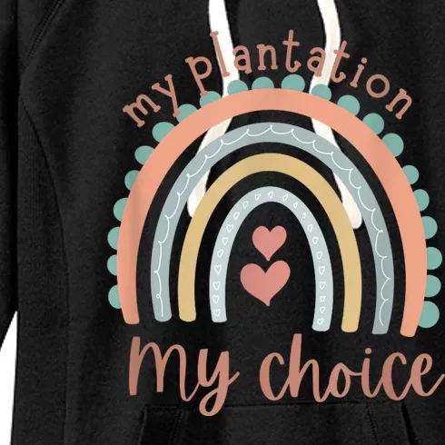 My Plantation My Choice Rainbow Heart Women's Fleece Hoodie