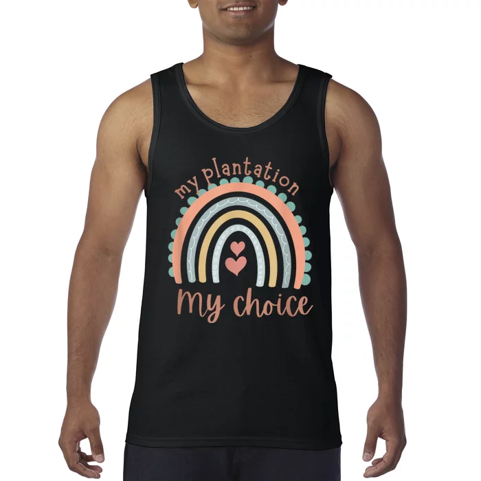 My Plantation My Choice Rainbow Heart Tank Top