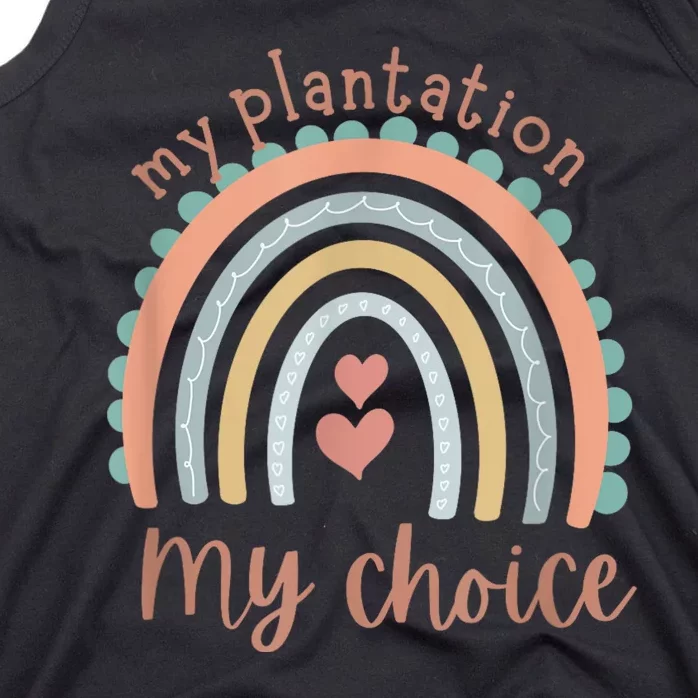 My Plantation My Choice Rainbow Heart Tank Top