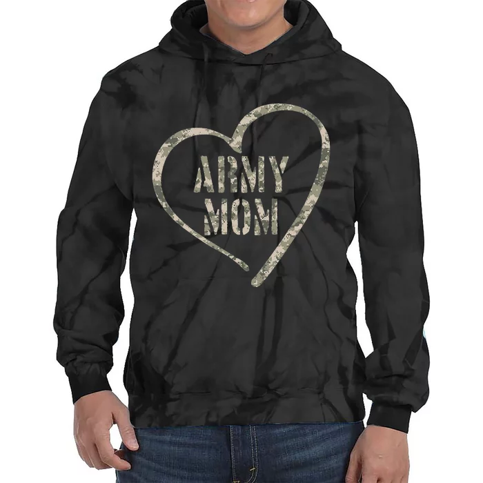 Mom Proud Military Mother Serviceman Soldier Mom Army Tie Dye Hoodie