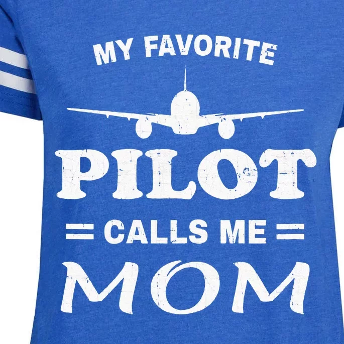 Mom Pilo Mothers Day My Favorite Pilot Calls Me Mom Enza Ladies Jersey Football T-Shirt