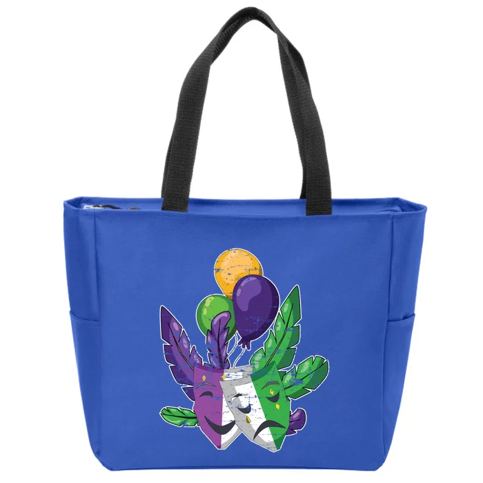 Mask Party Masquerade Gift Parade Costume Mardi Gras Meaningful Gift Zip Tote Bag