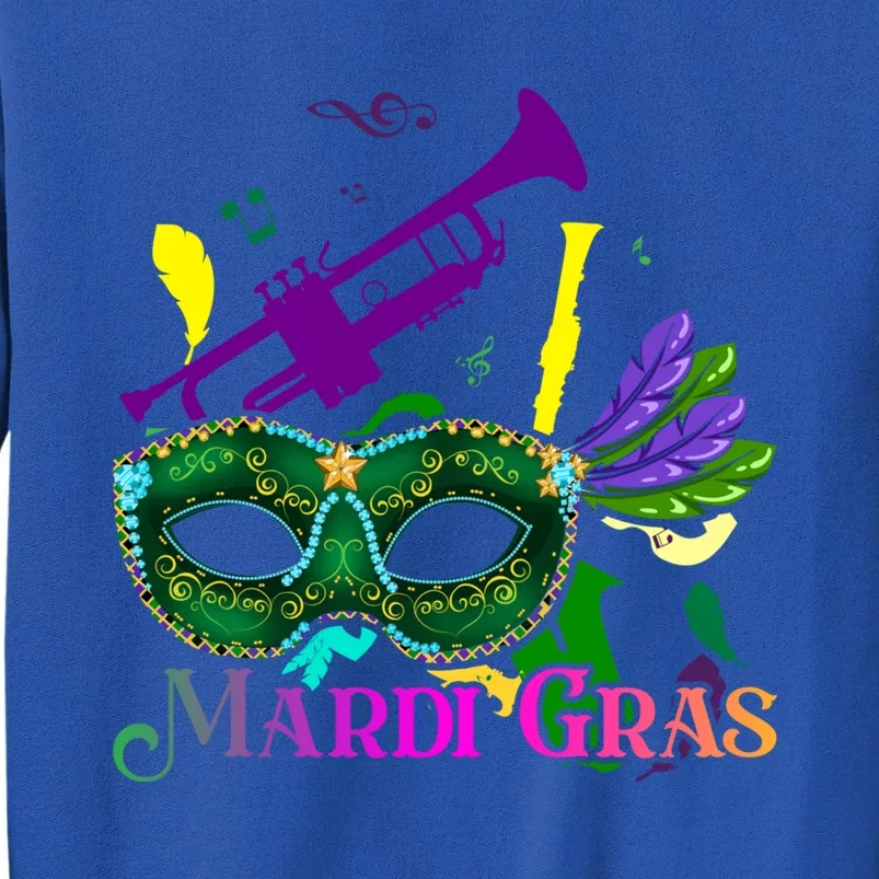 Music Parade Masquerade Trumpet Party Mardi Gras Gift Tall Sweatshirt