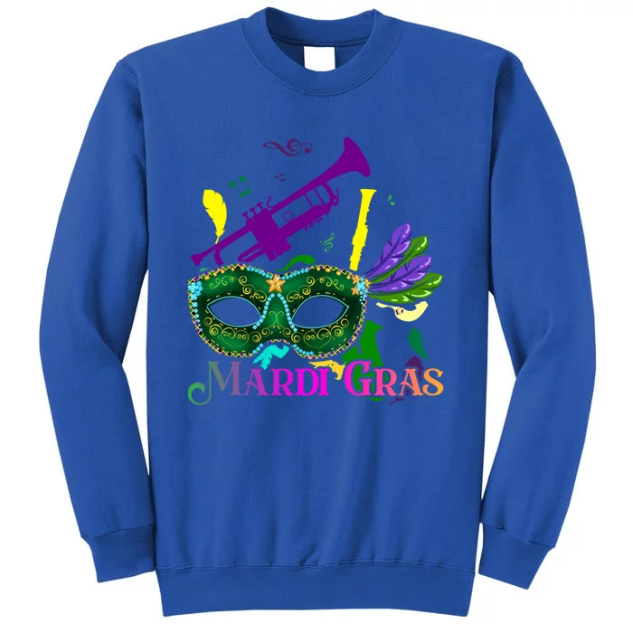 Music Parade Masquerade Trumpet Party Mardi Gras Gift Tall Sweatshirt