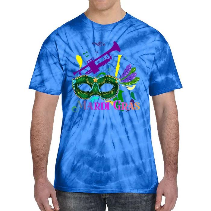 Music Parade Masquerade Trumpet Party Mardi Gras Gift Tie-Dye T-Shirt