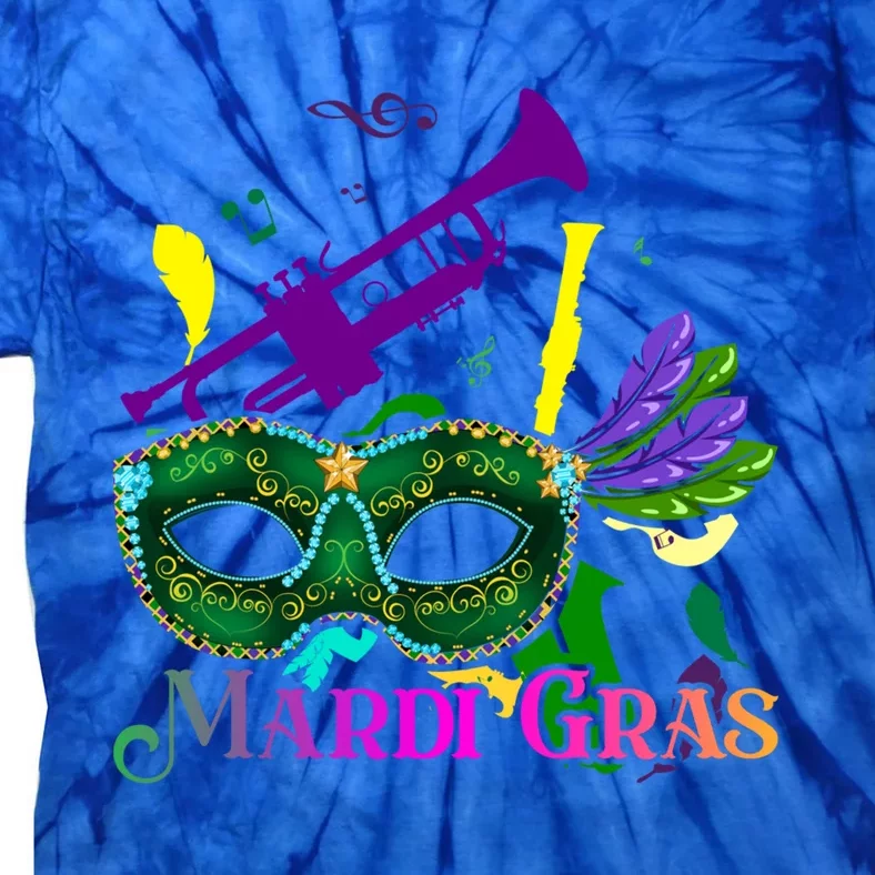 Music Parade Masquerade Trumpet Party Mardi Gras Gift Tie-Dye T-Shirt