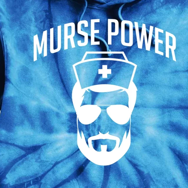 Murses Power Male Nurse Gift Tie Dye Hoodie