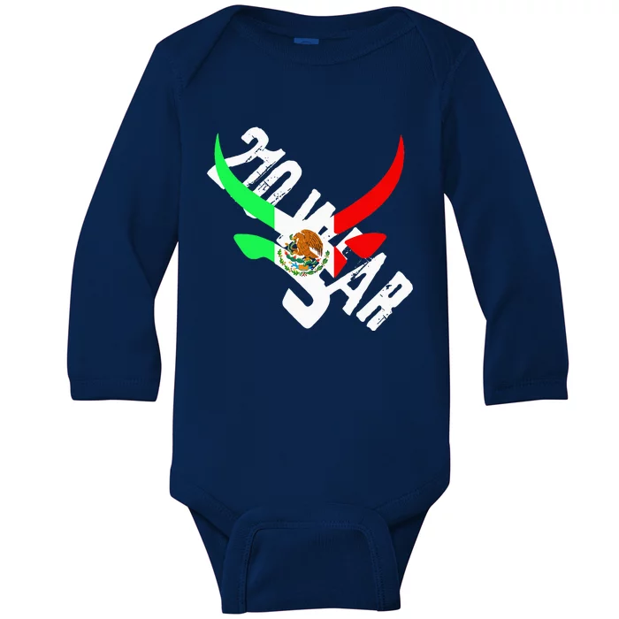 Mexican Pride Baby Long Sleeve Bodysuit