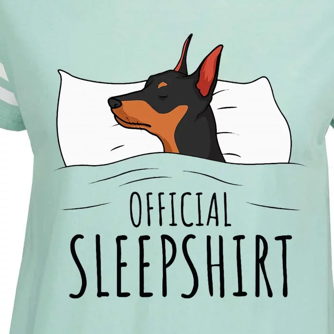 Miniature Pinscher Min Pin Dog Sleepshirt Enza Ladies Jersey Football T-Shirt