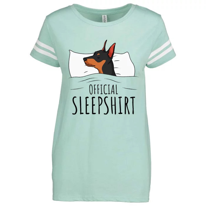 Miniature Pinscher Min Pin Dog Sleepshirt Enza Ladies Jersey Football T-Shirt