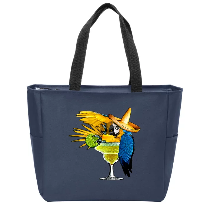 Margarita Parrot Zip Tote Bag