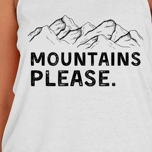 Mountains Please Women's Knotted Racerback Tank