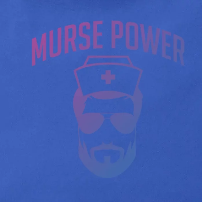 Murses Power Male Nurse Cute Gift Zip Tote Bag