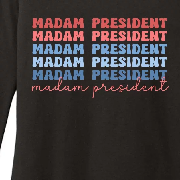 Madam President Womens CVC Long Sleeve Shirt