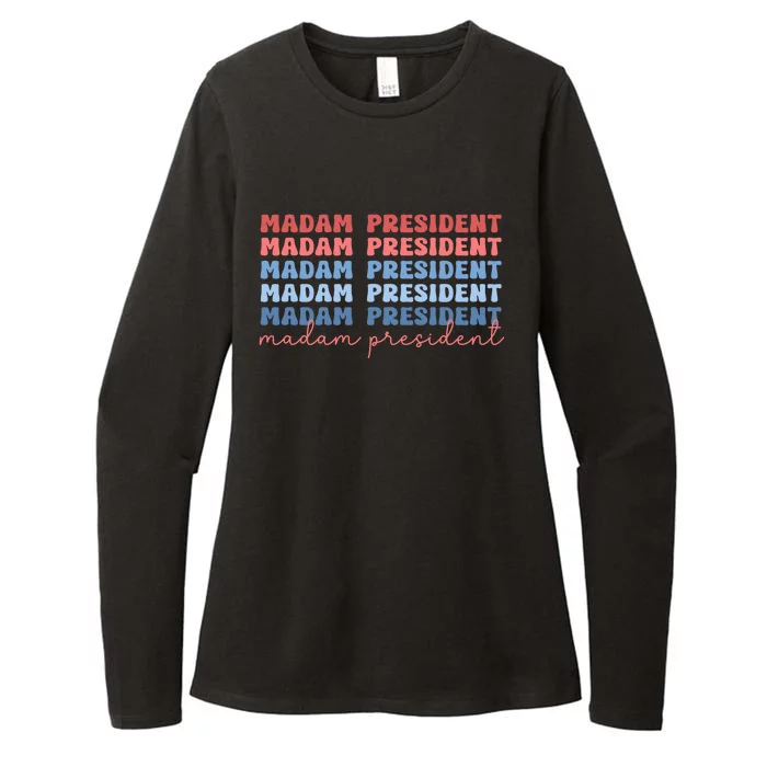 Madam President Womens CVC Long Sleeve Shirt