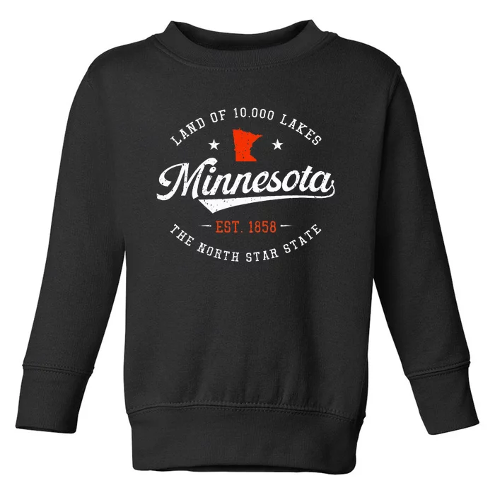 Minnesota Pride Minnesota Lover Love Minnesota Toddler Sweatshirt