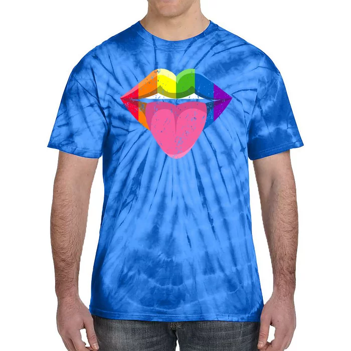 Mouth Pride Month Lgbtq+ Lgbt Lips Meaningful Gift Tie-Dye T-Shirt