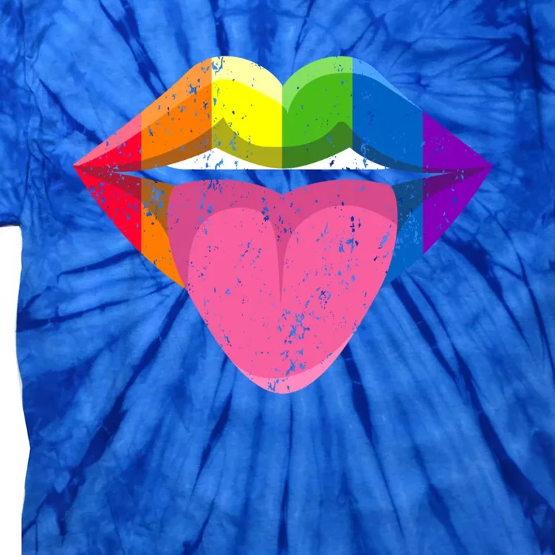 Mouth Pride Month Lgbtq+ Lgbt Lips Meaningful Gift Tie-Dye T-Shirt