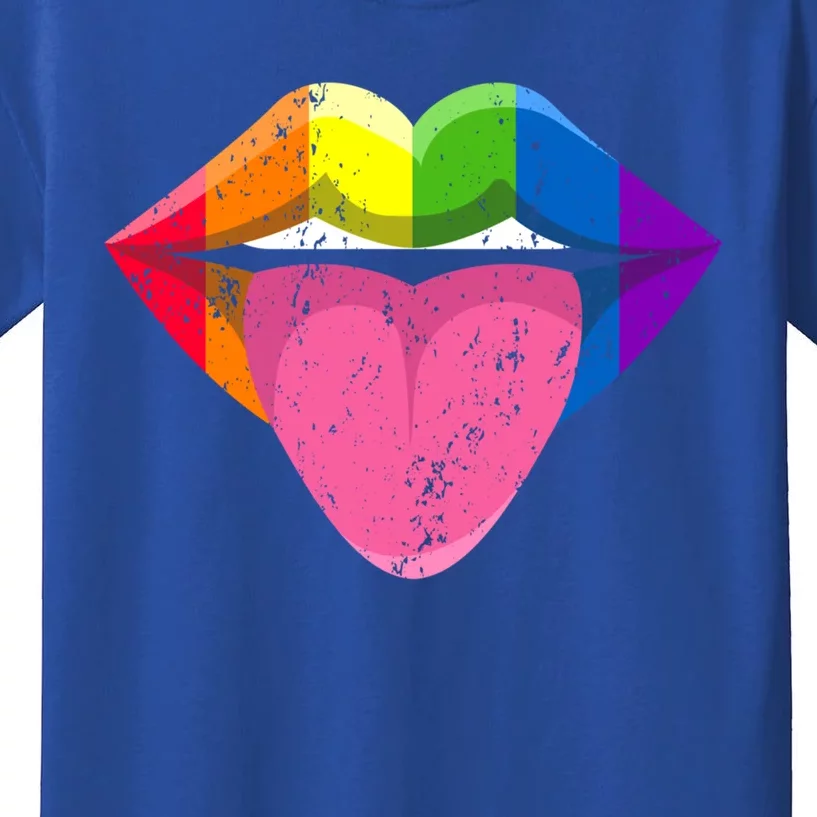 Mouth Pride Month Lgbtq+ Lgbt Lips Meaningful Gift Kids T-Shirt