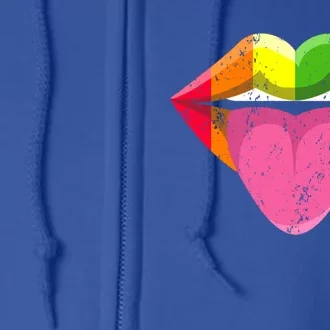 Mouth Pride Month Lgbtq+ Lgbt Lips Meaningful Gift Full Zip Hoodie