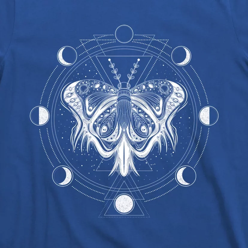 Moon Phases Moth Gift Blackcraft Clothing Gift T-Shirt