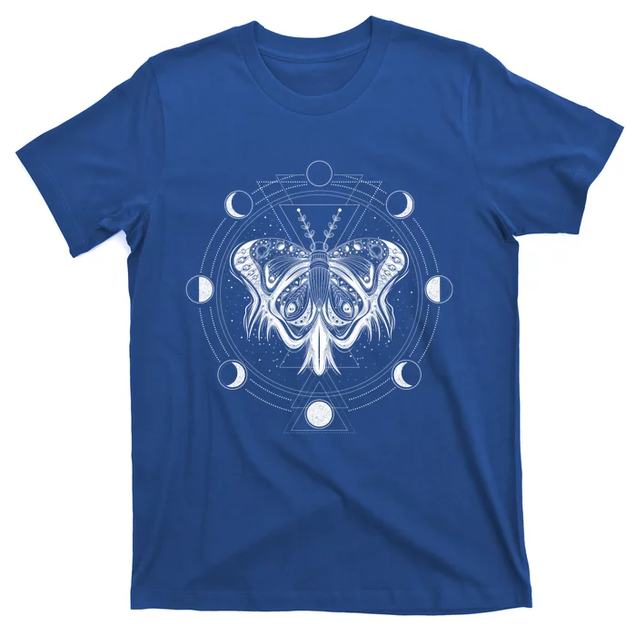 Moon Phases Moth Gift Blackcraft Clothing Gift T-Shirt