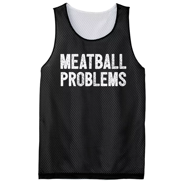 Meatball Problems Mesh Reversible Basketball Jersey Tank