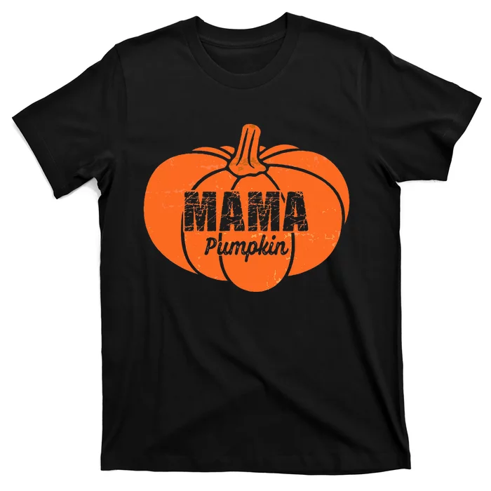 Mama Pumpkin Matching Family Halloween Thanksgiving Group T-Shirt