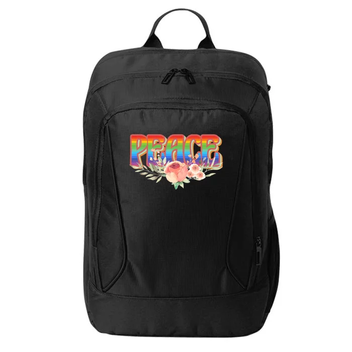 Make Peace Not War Colorful Peace Statet Hippie Lgbtq Gift City Backpack