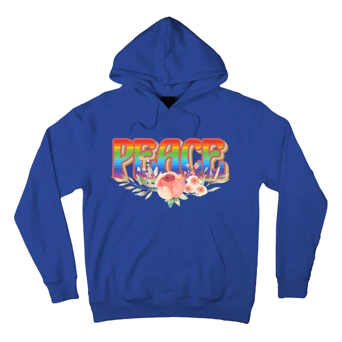 Make Peace Not War Colorful Peace Statet Hippie Lgbtq Gift Hoodie