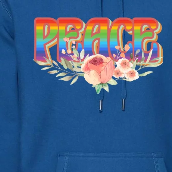 Make Peace Not War Colorful Peace Statet Hippie Lgbtq Gift Premium Hoodie