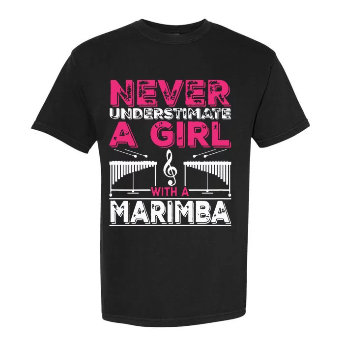 Marimba Player Never Underestimate A Girl With A Marimba Garment-Dyed Heavyweight T-Shirt