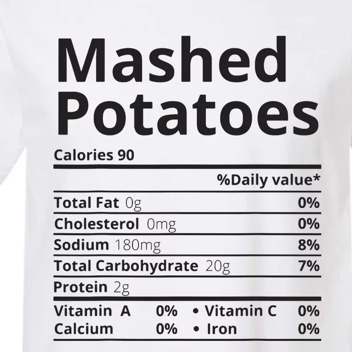 Mashed Potatoes Nutrition Facts Thanksgiving Christmas Garment-Dyed Heavyweight T-Shirt