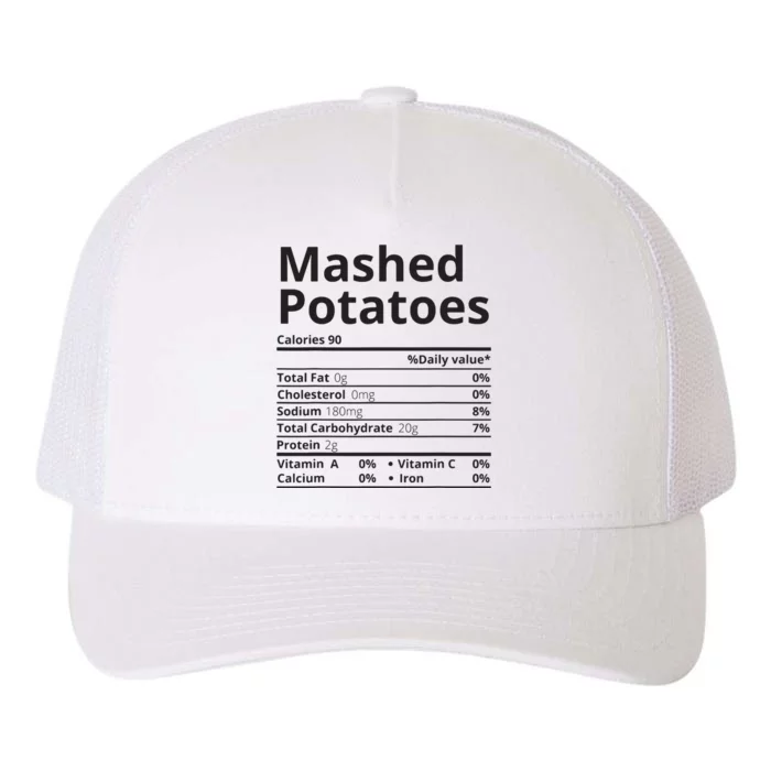 Mashed Potatoes Nutrition Facts Thanksgiving Christmas Yupoong Adult 5-Panel Trucker Hat