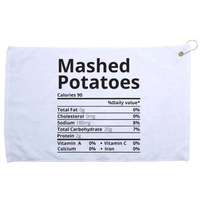 Mashed Potatoes Nutrition Facts Thanksgiving Christmas Grommeted Golf Towel