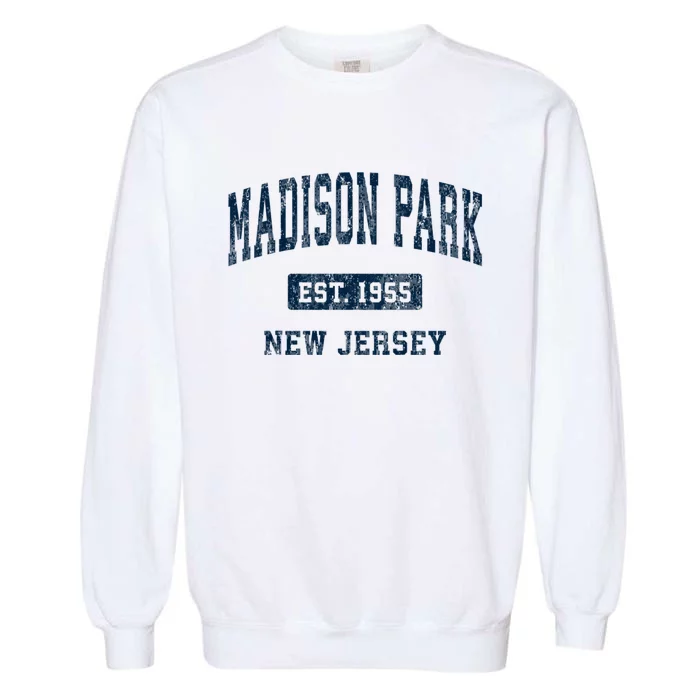 Madison Park New Jersey Nj Vintage Athletic Sports Garment-Dyed Sweatshirt