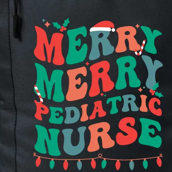 Merry Peds Nurse Christmas Pediatric Nursing Xmas Party Cool Gift Daily Commute Backpack