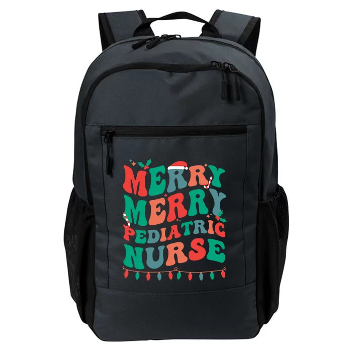 Merry Peds Nurse Christmas Pediatric Nursing Xmas Party Cool Gift Daily Commute Backpack